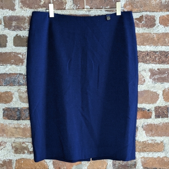 yokko Dresses & Skirts - Yokko Size 44 Navy‎ Blue Fully Lined Pencil Skirt